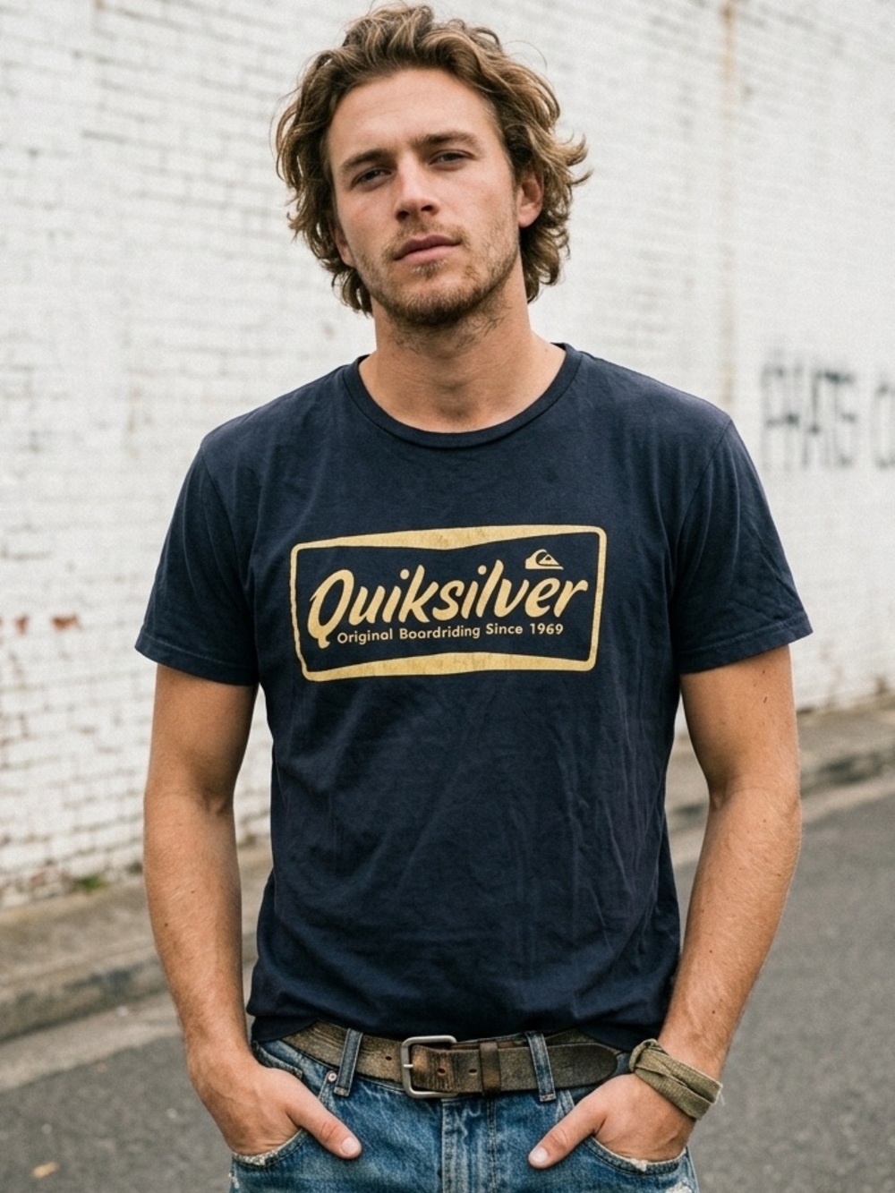 Quiksilver Black Surf Shirt Size Large Boardriding Company Skate 90s Y2K